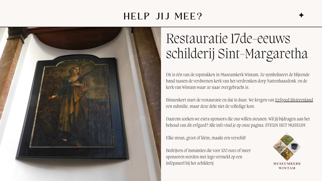 Steun restauratie schilderij Sint-Margaretha